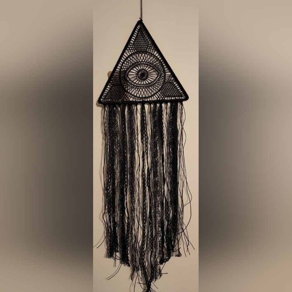 NEW Third Eye Black Dream Catcher Boho Shabby Chic Dream Catcher